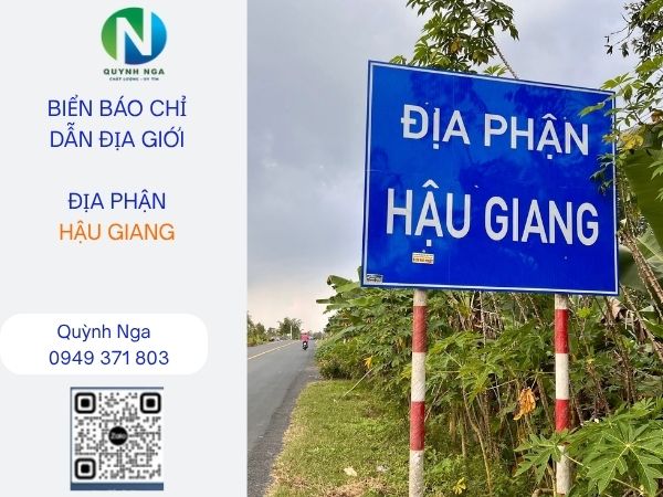 Biển báo địa phận Hậu Giang