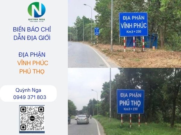 Biển báo địa phận Vĩnh Phúc