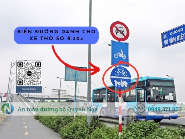 HÌnh ảnh biển báo đường dành cho xe thô sơ trong thực tế