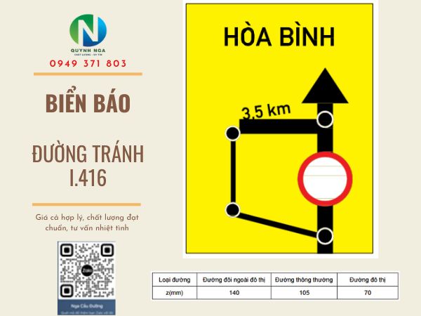 Biển Báo Đường Tránh I.416 - Ý Nghĩa Và Kích Thước