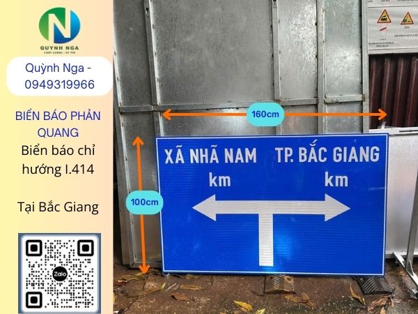 Biển báo chỉ hướng I.414 tại Bắc Giang Biển báo chỉ hướng I.414 tại Bắc Giang