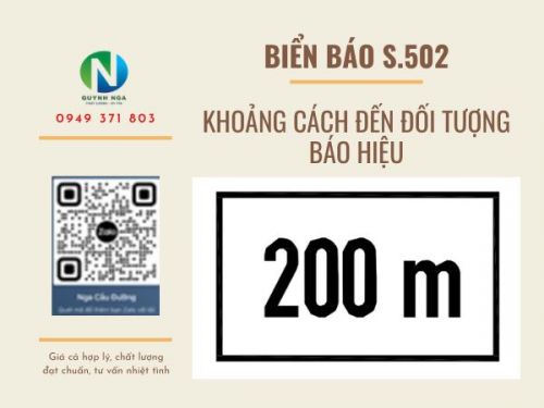 Biển Báo S.502 - Khoảng Cách Đến Đối Tượng Báo Hiệu