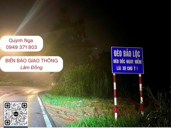 Biển báo giao thông phản quang - Đèo Bảo Lộc