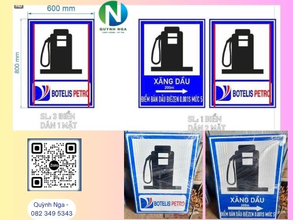 Biển báo xăng dầu theo yêu cầu của khách hàng