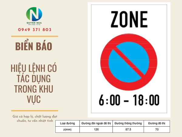 Biển Hiệu Lệnh Có Tác Dụng Trong Khu Vực - Kích Thước Và Báo Giá