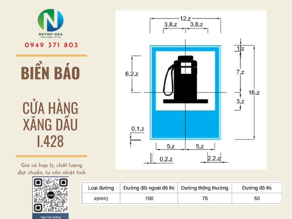 Biển cửa hàng xăng dầu I.428