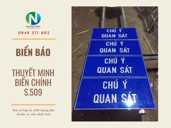 Biển Thuyết minh biển chính s.509