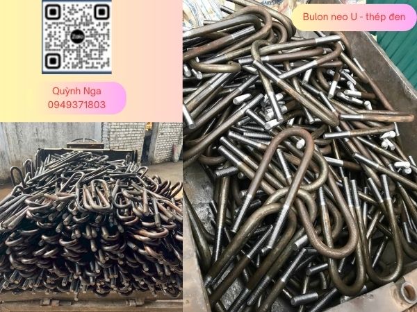 Bulon neo U - thép đen Bulon neo U - thép đen