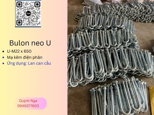 Bulon neo U 22 xi mạ Bulon neo U 22 xi mạ