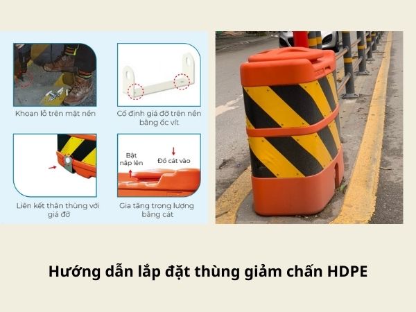 Cách lắp đặt thùng giảm chấn