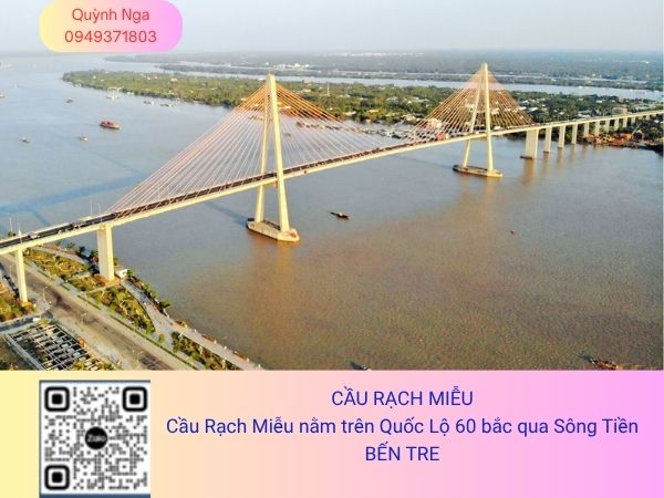 Cầu Rạch Miễu - Bắc qua sông Tiền thuộc tỉnh Bến Tre Cầu Rạch Miễu - Bắc qua sông Tiền thuộc tỉnh Bến Tre