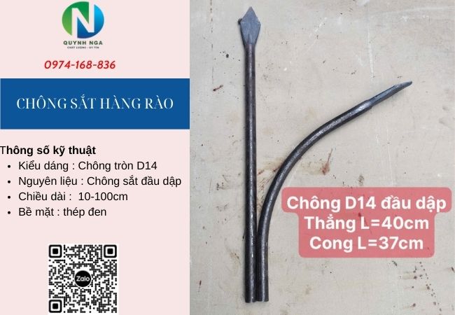 Mẫu chông sắt hàng rào tại Đà Nẵng