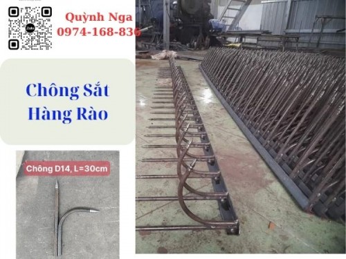 Chông Sắt Hàng Rào, Phụ Kiện Sắt Mỹ Thuật Tại Cà Mau