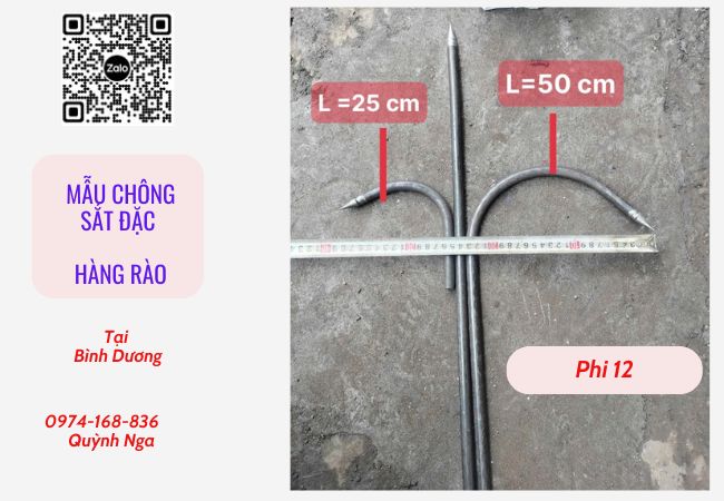 Chông sắt hàng rào tại Bình Dương