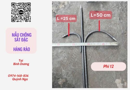 Chông Sắt Hàng Rào, Phụ Kiện Sắt Mỹ Thuật Giá Rẻ Tại Bình Dương