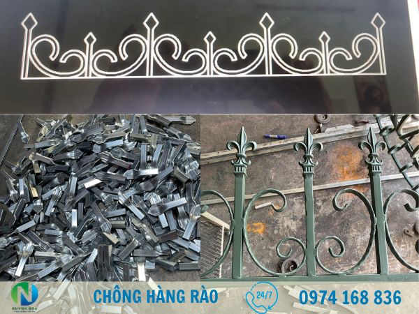 mẫu chông sắt hàng rào