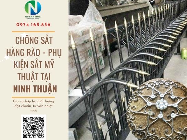 Chông sắt, phụ kiện sắt mỹ thuật tại Ninh thuận