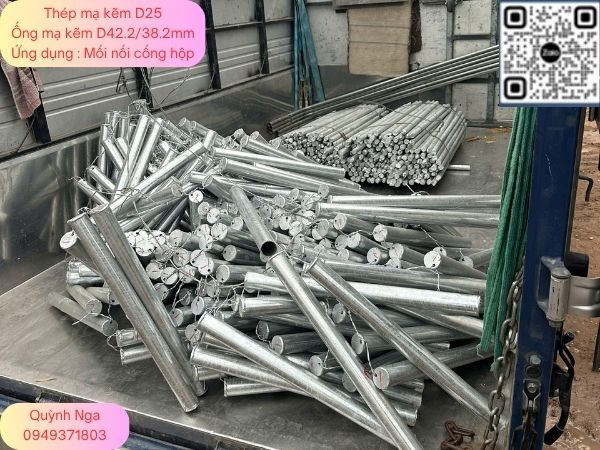 Chốt thép mạ kẽm nhúng nóng phi 25