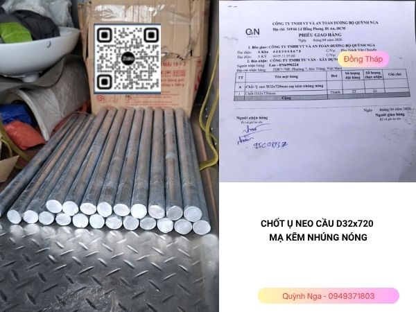 Chốt Ụ neo cầu D30x720mm mạ kẽm nhúng nóng