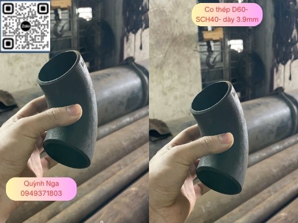 Co thép 90 độ loại D60 dày 3.9mm