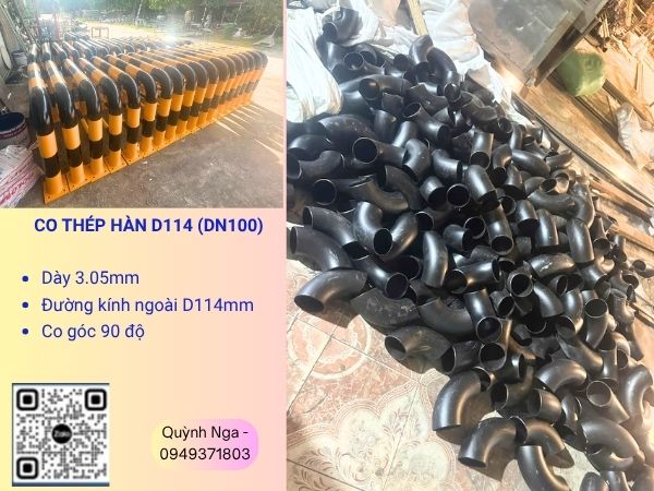 Co thép hàn DN110 