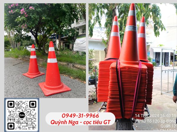 Cọc tiêu giao thông hình chóp tại sự kiện tại Bình Dương