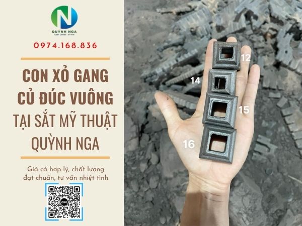 Kích thước con xỏ gang