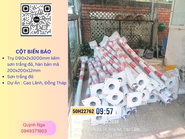 Cột biển báo giao thông tại dự án Cao Lãnh, Đồng Tháp Cột biển báo giao thông tại dự án Cao Lãnh, Đồng Tháp