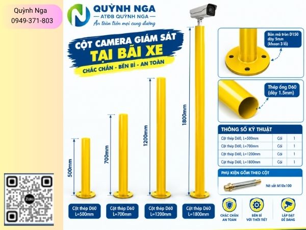 Cột camera giám sát tại Bãi xe Cột camera giám sát tại Bãi xe
