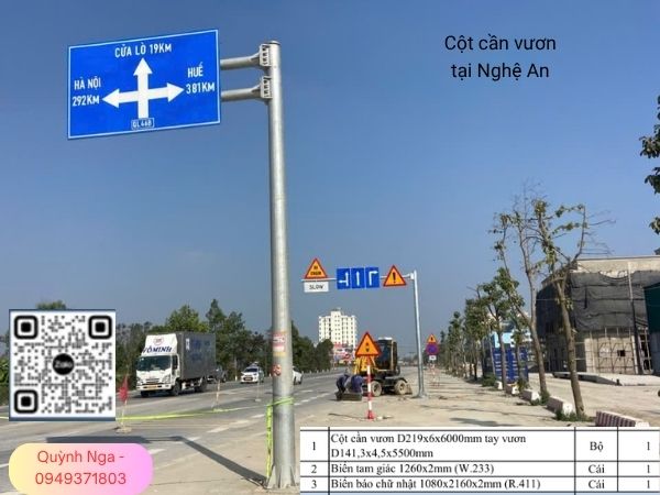 Cung cấp cốt cần vươn D219 cao 6m tại dự án Nghệ An - T2/2026
