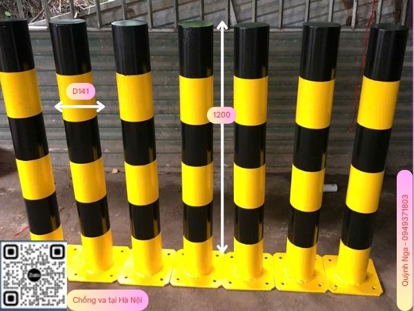 Cột chống va D141x3x1200mm tại dự án KCN Sóc Sơn, Hà Nội