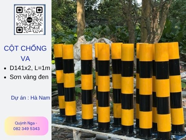 Cột chống va D141x2x1000, tại dự án KCN Đồng Văn III, Hà Nam