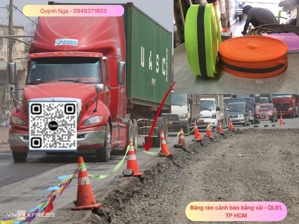 Dây cảnh báo bằng vải Công trình QL51