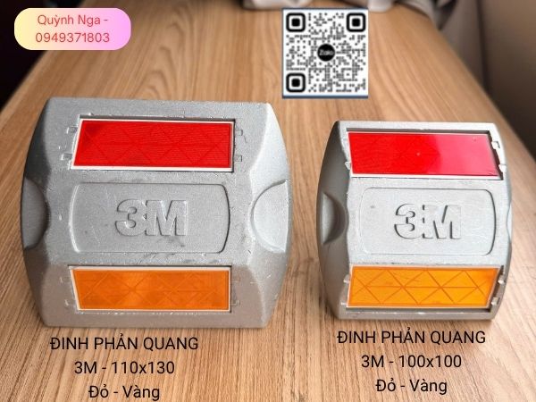 Đinh phản quang 3M - loại 2 mặt vàng và loại mặt đỏ - vàng