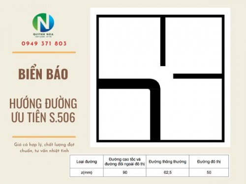 Biển Báo Hướng Đường Ưu Tiên S.506 - Ý Nghĩa và Kích Thước