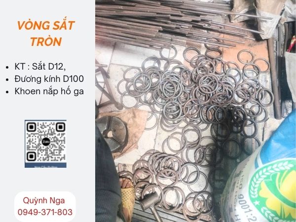 Khoen tròn nắp hố ga