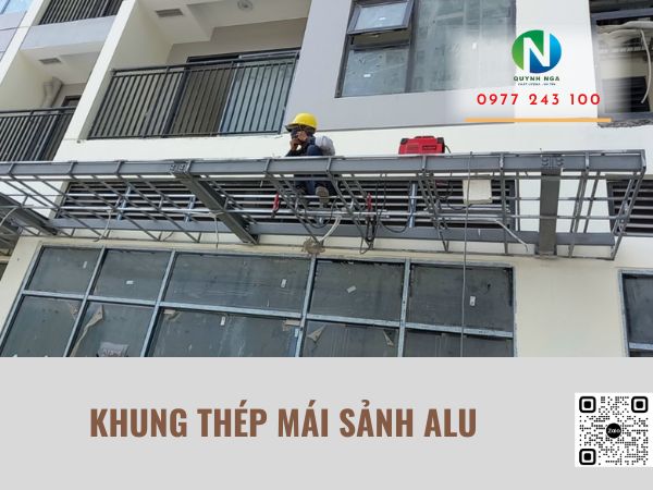 Khung xương mái sảnh alu