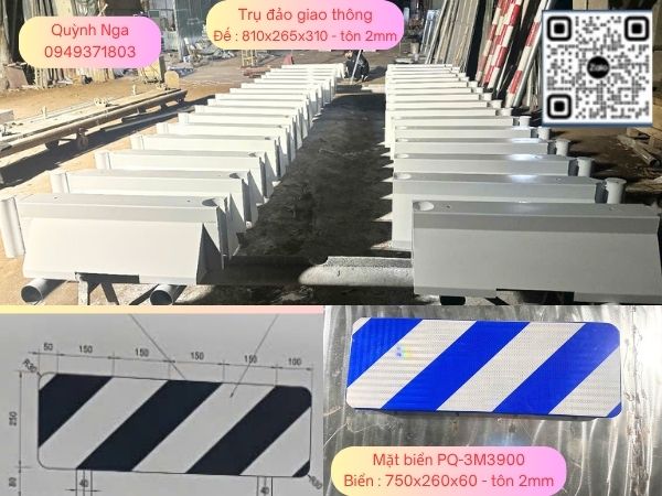 Kích thước trụ đảo giao thông tại dự án Phú yên - T3/2026