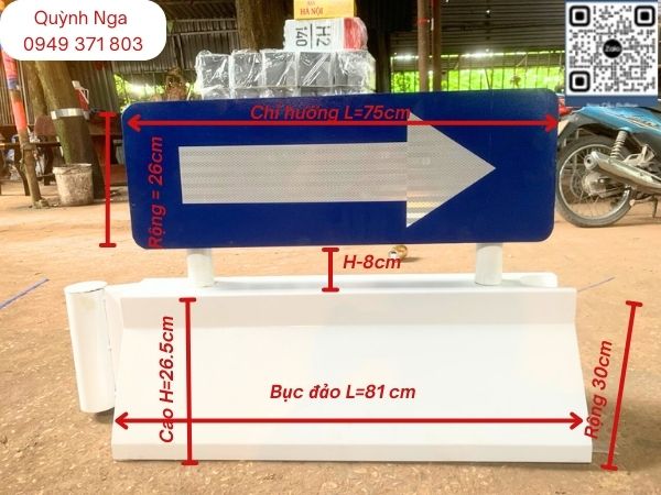 Kích thước trụ đảo giao thông theo mẫu có sẵn tại Quỳnh Nga