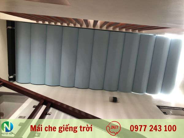 thi công mái che giếng trời 