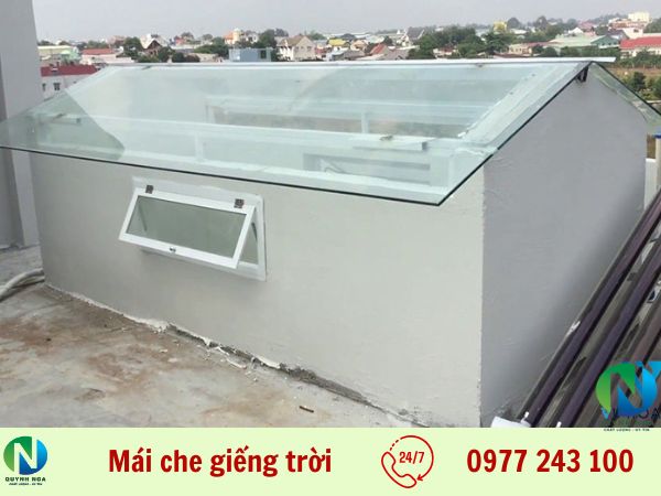 thi công mái che giếng trời 