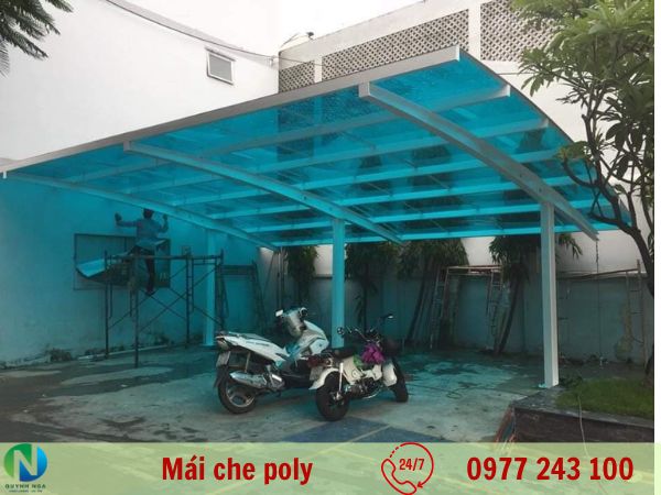 cung cấp lắp đặt mái che poly