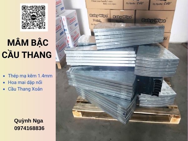 Mâm bậc cầu thang hoa mai - Cho dạng cầu thang xoắn