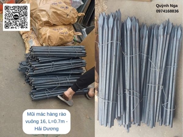 Mẫu Chông sắt vuông đặc, Mũi Mác hàng rào tại dự Án Chí Linh, Hải Dương Mẫu Chông sắt vuông đặc, Mũi Mác hàng rào tại dự Án Chí Linh, Hải Dương