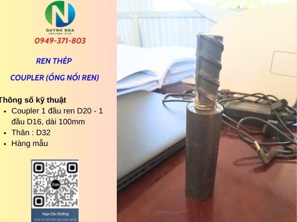 Sản phẩm mẫu ống nối ren Coupler D32