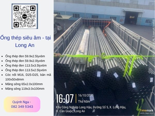 Ống thép siêu âm cọc khoan nhồi - tại nhà máy thép Long An