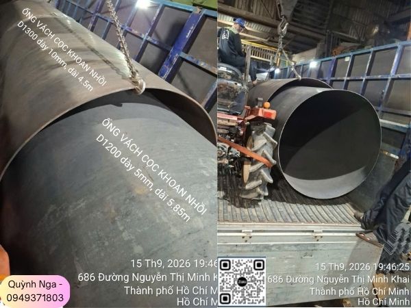 Ống vách cọc khoan nhồi D1200 tại xưởng Quỳnh Nga