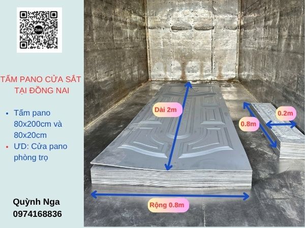Pano cửa sắt 2mx0.8m tại Đồng Nai - Ứng Dụng cửa Pano nhà trọ