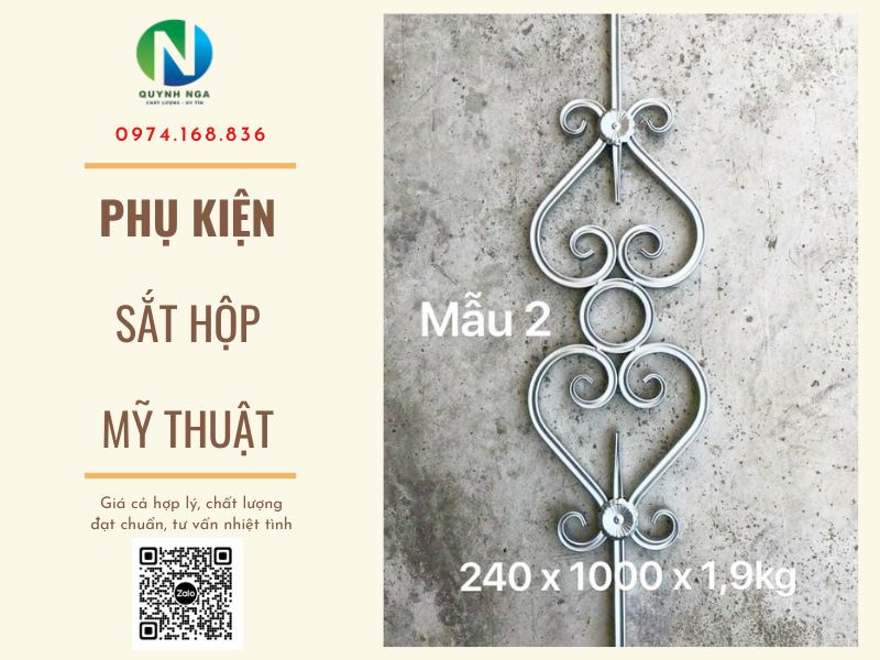 Mẫu phụ kiện Sắt hộp mỹ thuật 14x14 tại Bình Phước