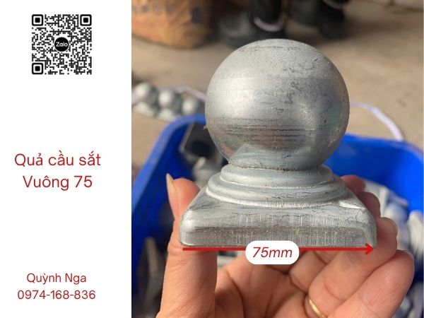 Quả cầu sắt phi 75mm